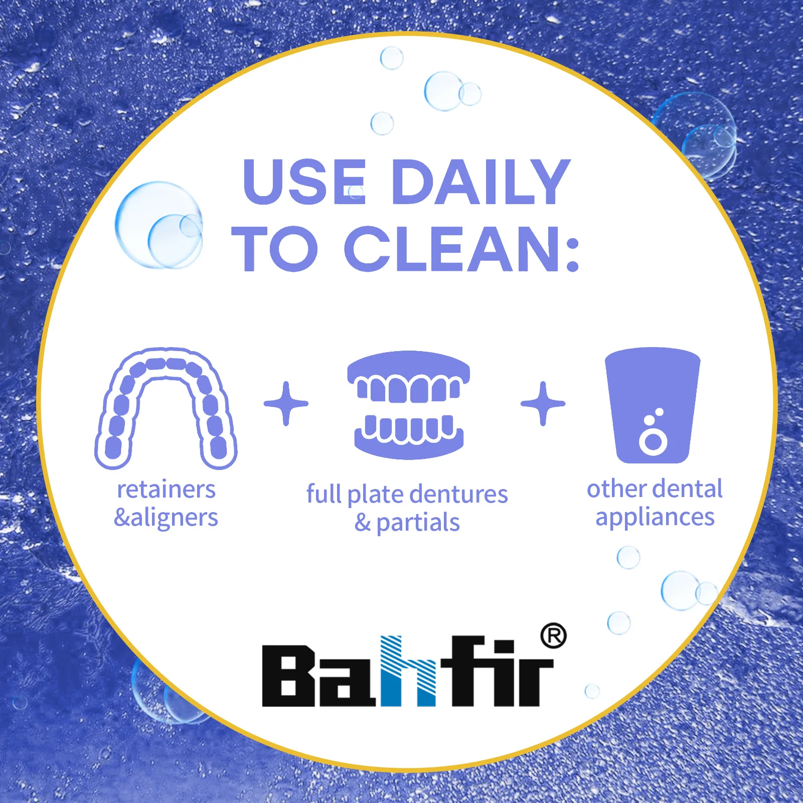 Teeth Retainer Cleaner Denture Cleaning Tablet for Cleaning Mouth Guard Removable Dental Appliances