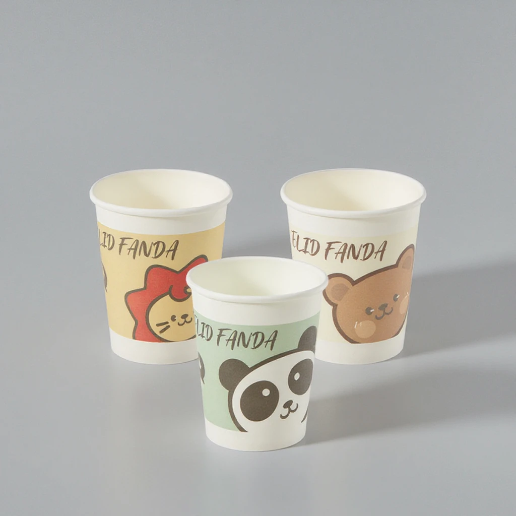 Красочные одноразовые бумажные стаканчики для праздничного прикосновения различных размеров 3 унции-12 унций