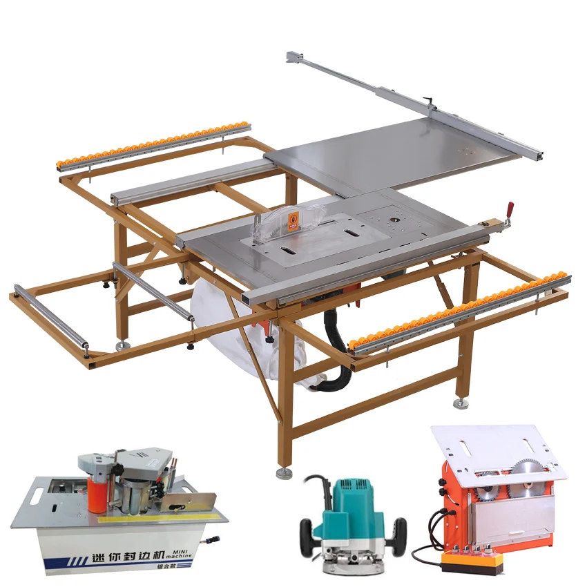 Automatic Portable Foldable Dust-Free Table Saw For Woodworking Cutting Wood Machine Wood Saw Machines Sliding Table Saw