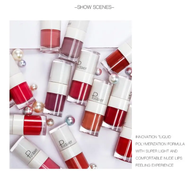 
Pudaier Liquid Matte Lipstick Waterproof Red Lip Makeup Tattoo Long Lasting Lip Tint Matte Plumper Lip Gloss 