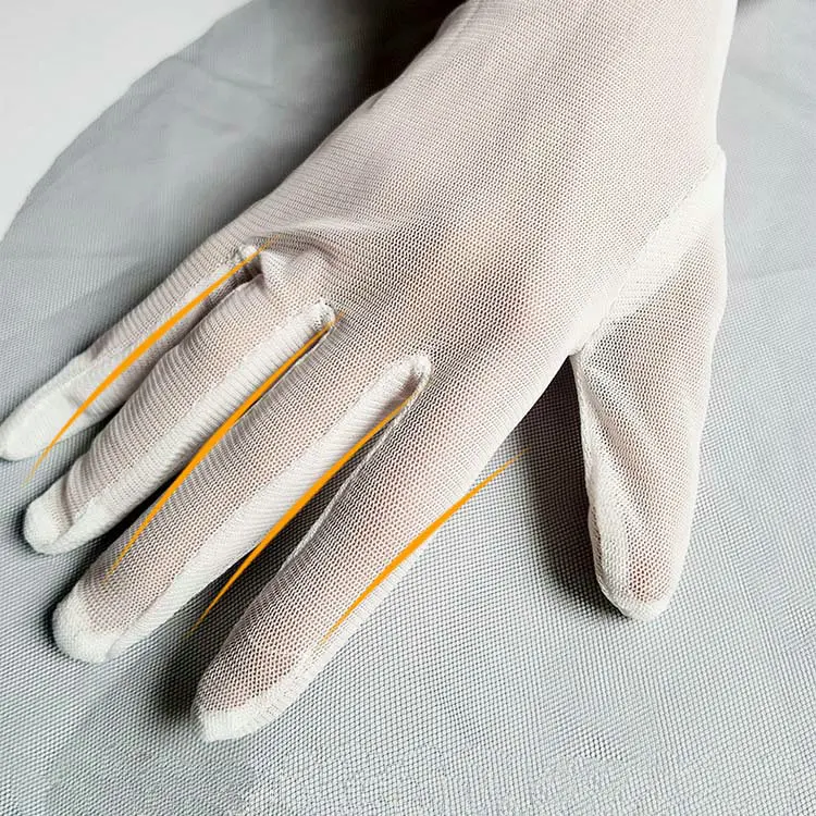 Qushine Elegant Prom Floral Lace Flower Bridal Mittens Stretchy Adult Size gloves Wedding Opera Party