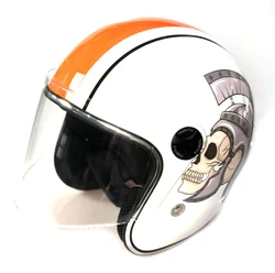 Hot sale & high quality Fashion design retro motorcycle Glass fiber half shield protective helmet