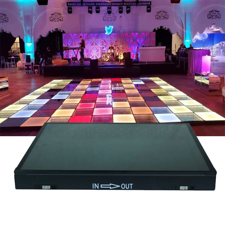 Hot Selling Led Wedding White 3D Portable Outdoor Stage Lights Luces Para Discoteca Dmx Starlit Dance Floor With Low Price