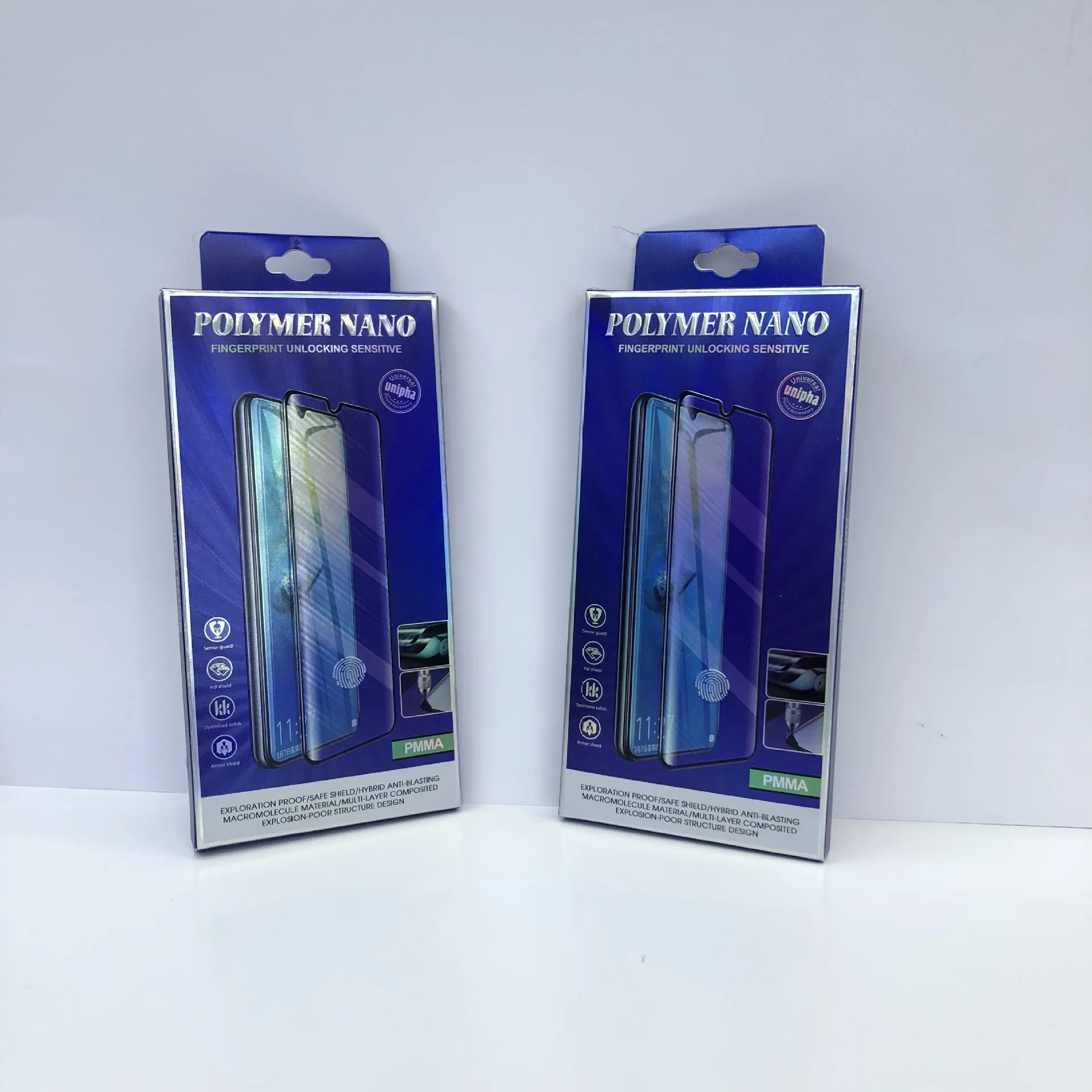 mobile phone toughened film packaging boxes in stock wholesale mobile phone Film paper box packaging inner support