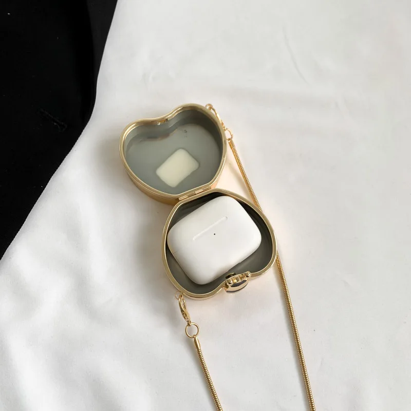 Fashion Ladies New Shiny Acrylic Chain Purse One Shoulder Bag Mini Headphone Handbag for Women