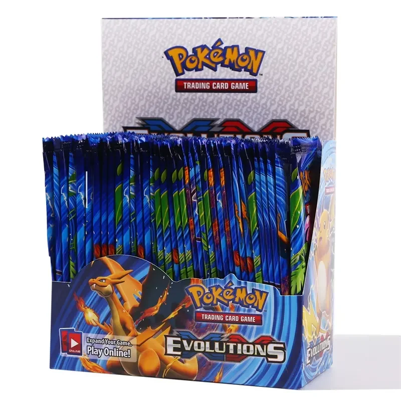360pcs /box English French Spanish pokemoned cards booster box carte poke mon pokemond cards playing cards