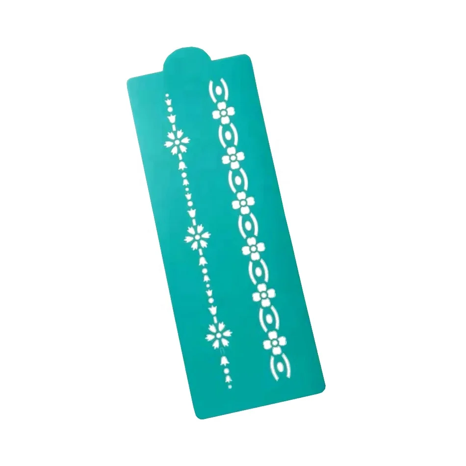 Wholesale Eco friendly PET Mylar Plastic wheat Custom Wedding Cake Stencil for Decoration Cake Stencil Template