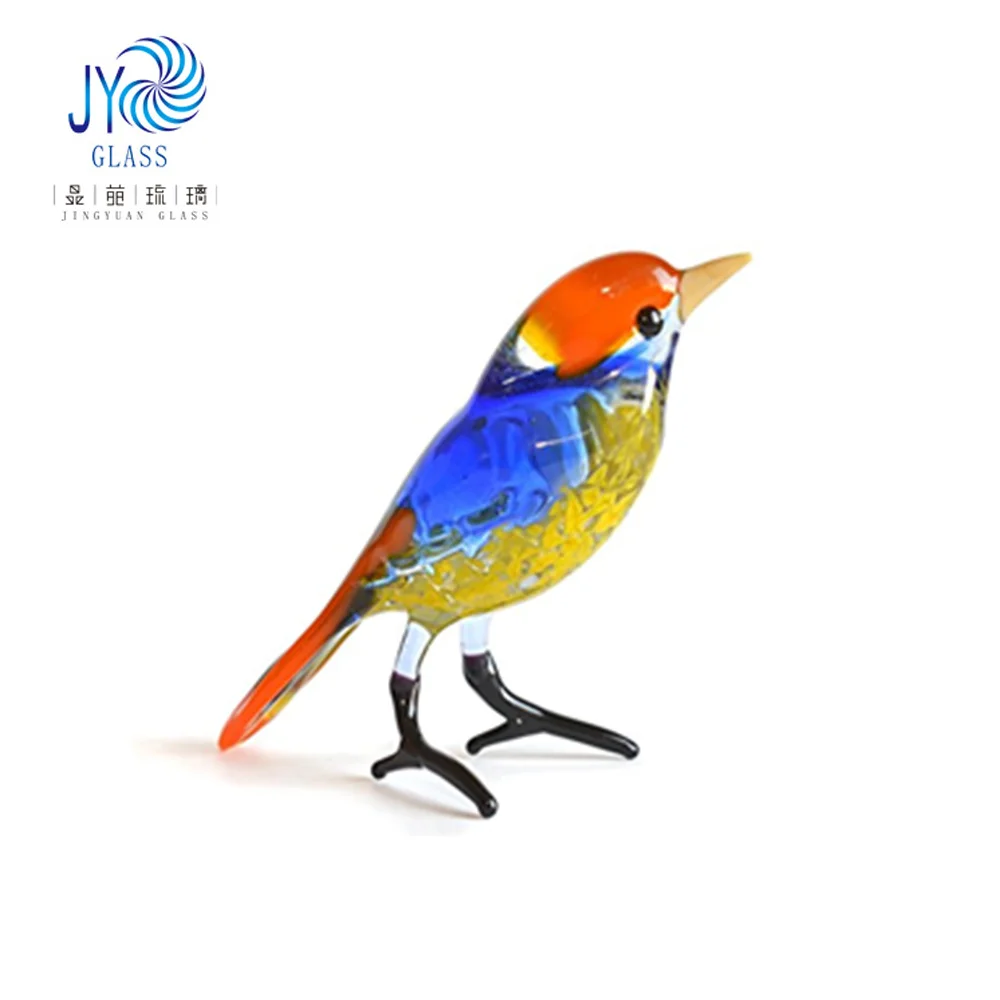 handmade blown glass Lampwork crafts dolphin octopus bird decoration crystal murano glass small animal figurine ornaments