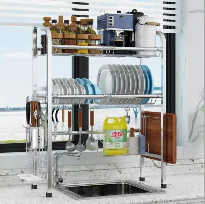 304 Stainless Steel Kitchen Commodity Shelf Storage Organizer Rank For Spice Dish Tableware