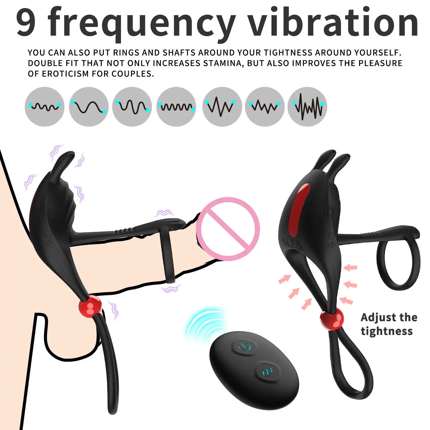 Prostate Massager Anal Plug Vibrator Sperm Lock Ring Delay Ejaculation Trainer Wireless Remote Control Penis Ring for Men