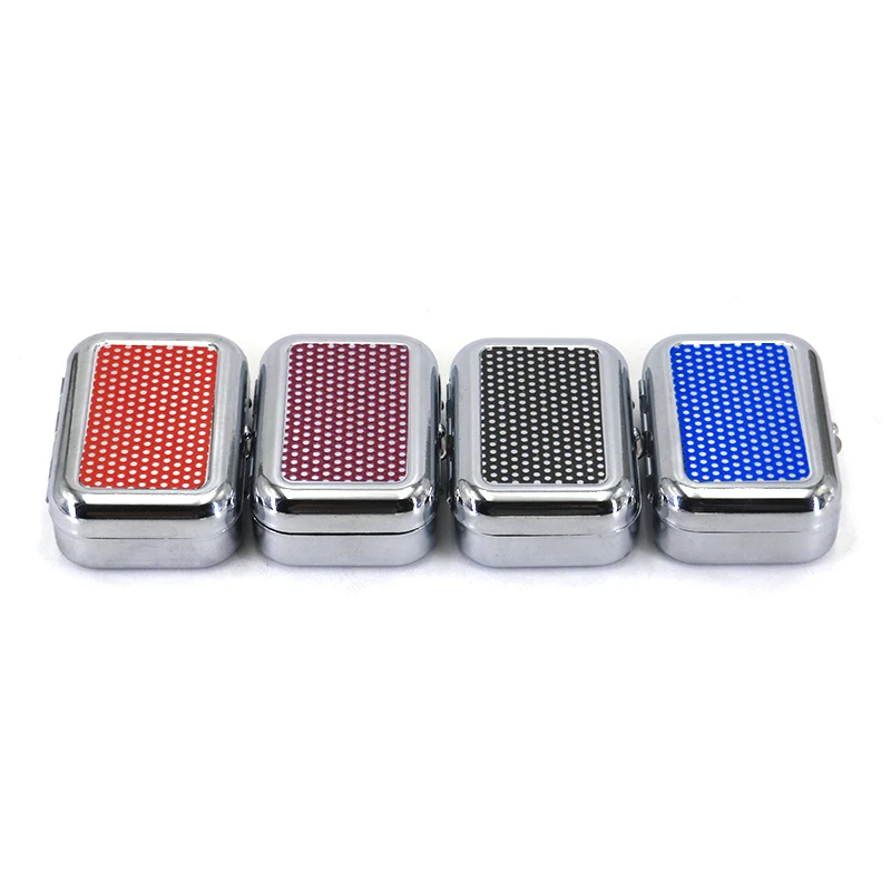 Portable Pocket Metal Ashtray Cigarette Case With Lockable Lid  For Smoking Accessories Square Ashtray Container