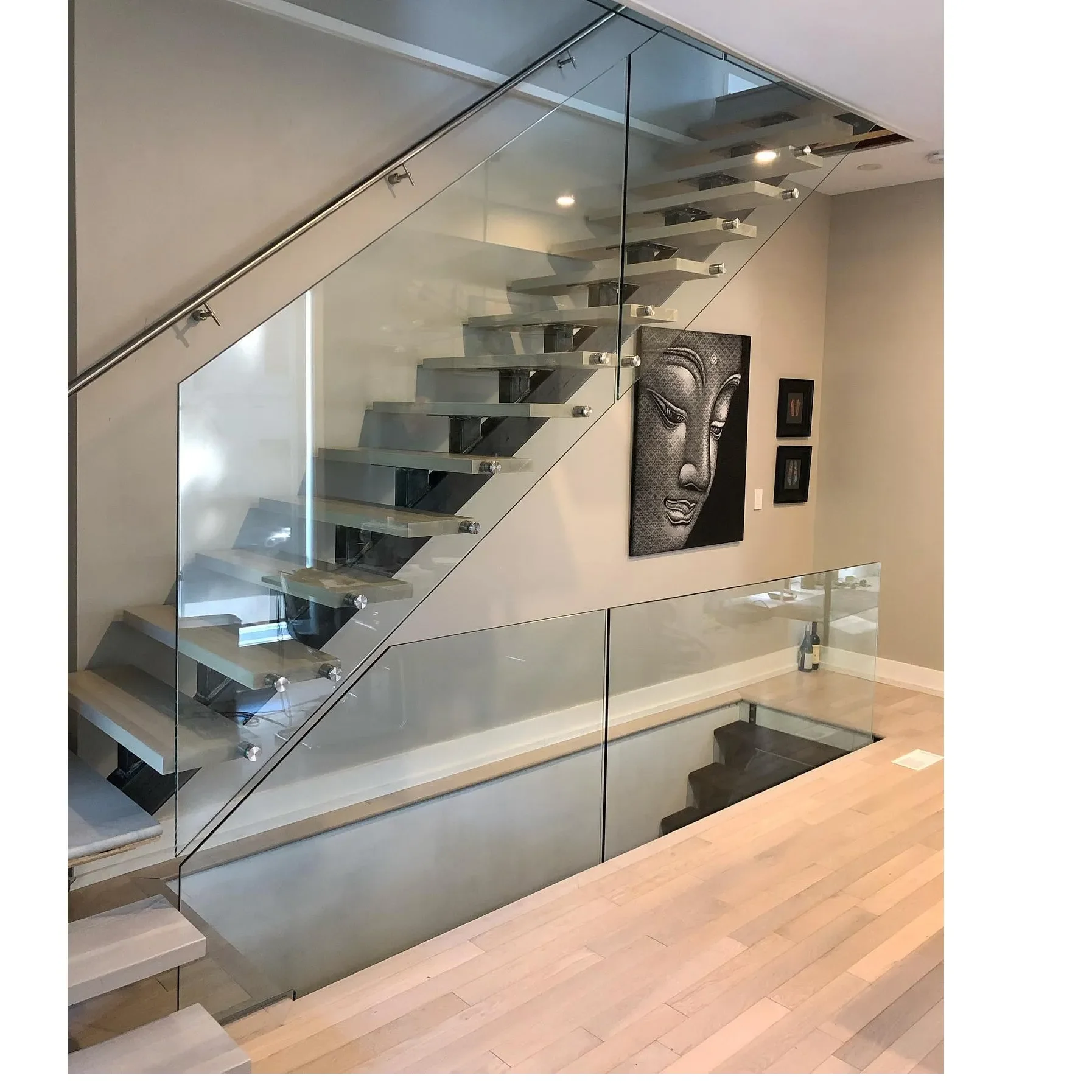 HL Frameless 304 316  black Adjustable Glass Standoff Side Mounted Balustrade Railing Design System