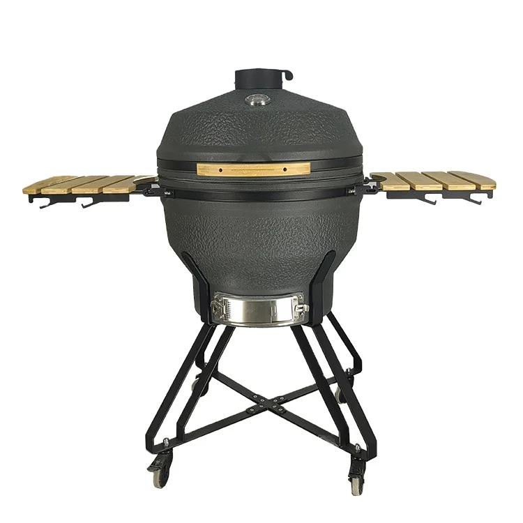 KIMSTONE Large Size 26 Inch Ceramic BBQ Kamado Grill Fire Pits for Outdoor Camping Cooking