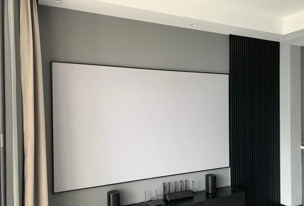 2023 Wall 150 Inch 16:9/4:3 Frame Projector Screens PVC White soft Narrow border 1cm Fixed Frame Projection Screens Home theater