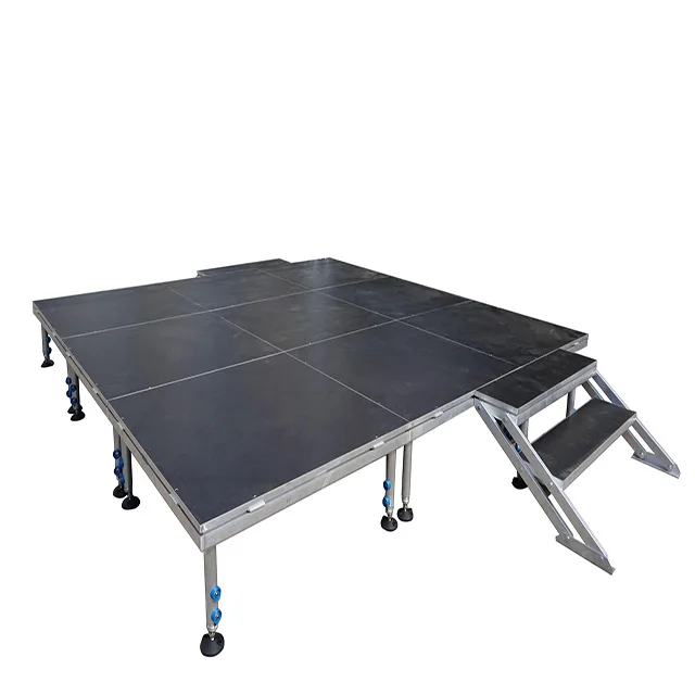 Easy install aluminum stage platform 1m x 1m with 4 legs for sale