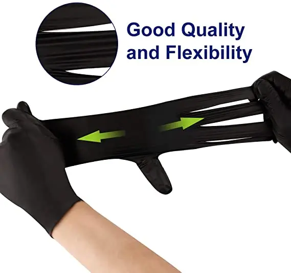 Food Grade Plastic Black Vinyl Disposable Gloves Wholesale Manufacturer