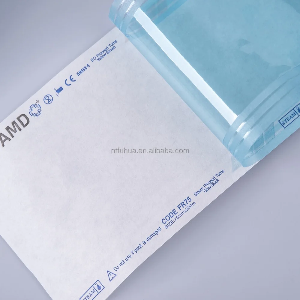 Medical Sterilization Packaging Pouch with Autoclave Steam EO  Formaldehyde Sterilization Indicator OEM Factory