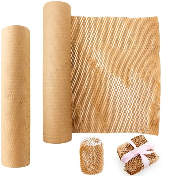 JINTU wholesale brown kraft release paper rolls unbleached kraft papers for honeycomb wrapping