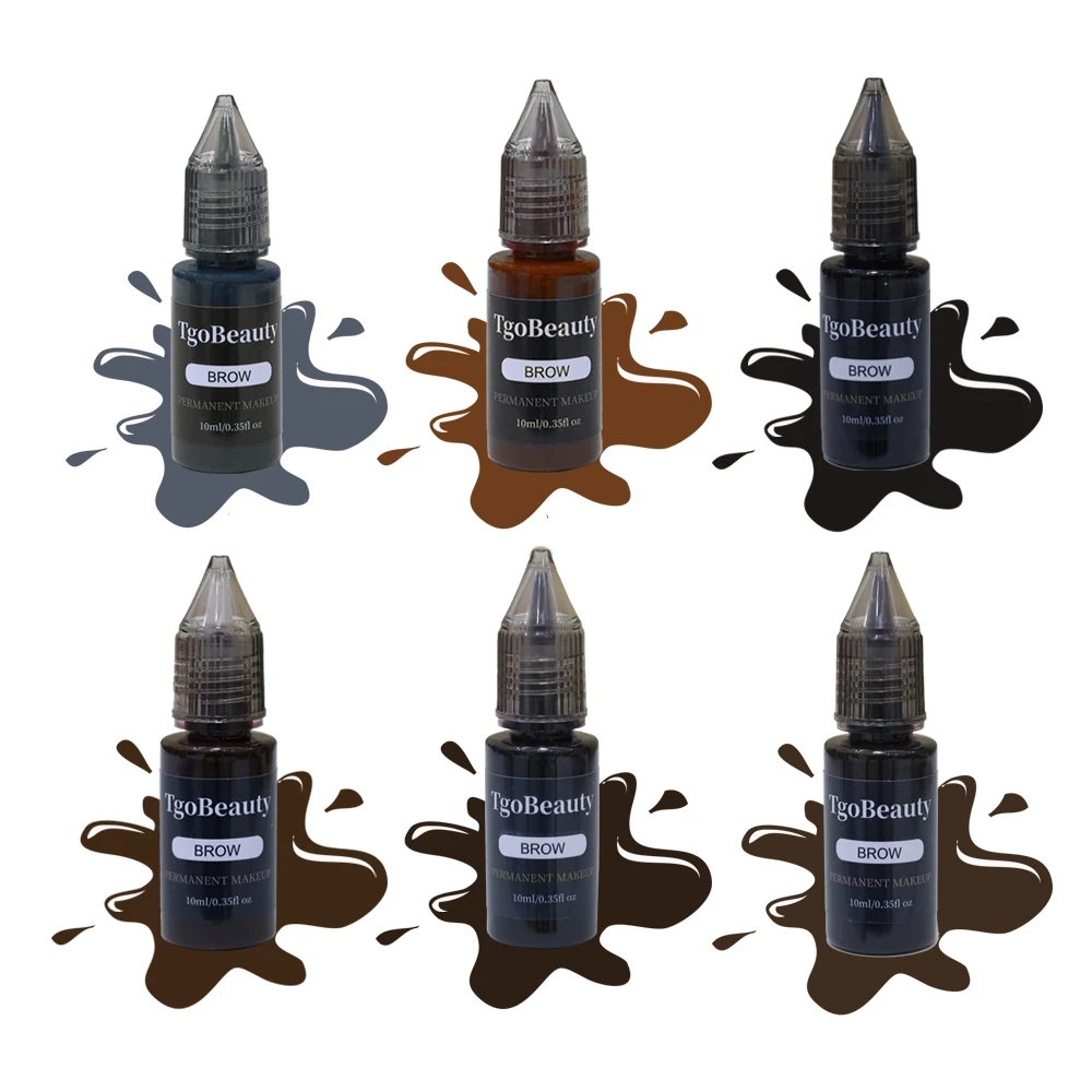Free Logo Organic Micropigmentation Lip Eyebrow Permanent Makeup Pigment 10ml Cream Tattoo Ink Microblading Pigment