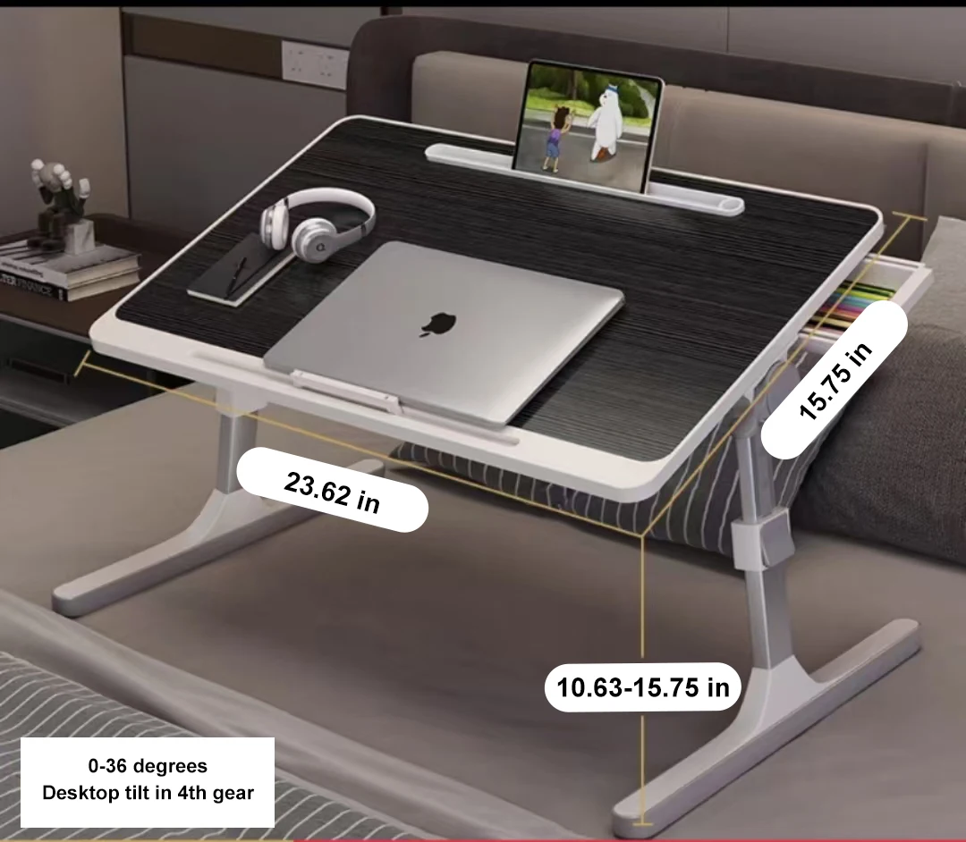 Portable Bed Table Laptop Stand Reading Small Desk Adjustable Folding Table Bed Laptop Table With Folding Legs
