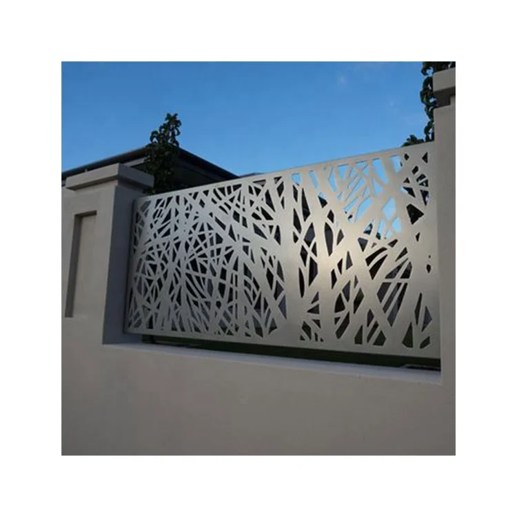 Custom Laser Cut Residential Outdoor Decorative Metal Fence panels Outdoor Gates Sheet Metal Fences Decorative Panels