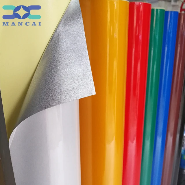 MANCAI Factory Price 3100 PET Advertising Grade Reflective Sheeting Reflective Sheet Material Reflective Vinyl