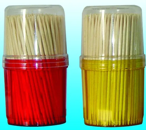 Biodegradable Natural Disposable China Factory Bulk Sale  wooden  Toothpicks With Plastic Box