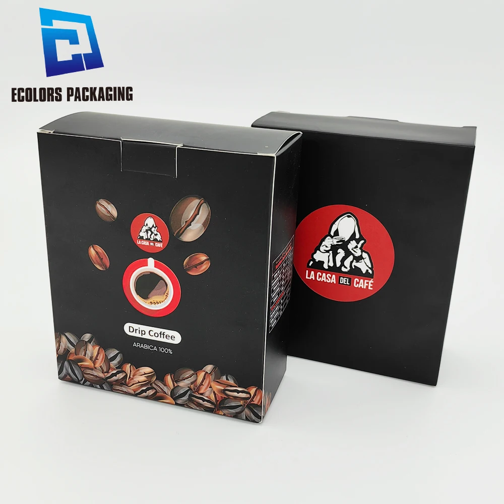 high quality portable disposable cup hanging ear drip  sachet plastique custom printed coffee filter bag and box