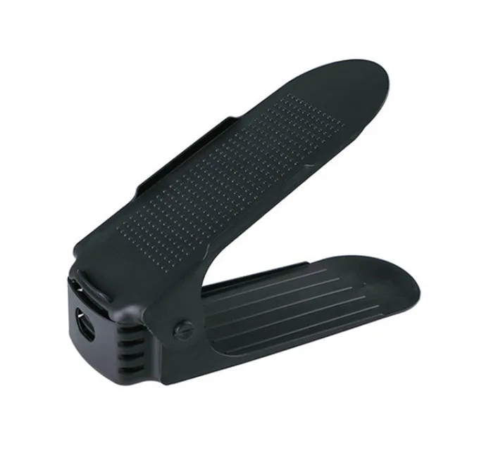 Household Adjustable Double Layer Plastic Shoe Rack Organizer Holder