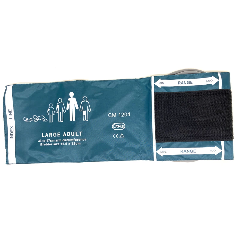 Blood Pressure Cuff With Dual Tube Blue Nylon NIBP Cuff Compatible With Mindray CSI adult  monitor cuff  33-47cm