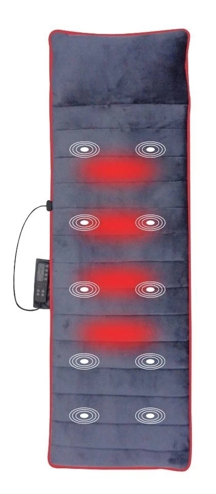 Massage Mat Vibration Pad - Full Body Vibration Mattress Pad for Bed with Rotating Shiatsu Neck Massage Pillow, Shoulder Back Ma