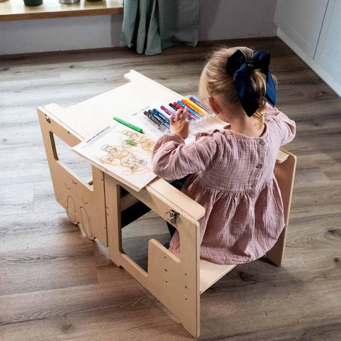 Toddler Kitchen Tower Learning Montessori Tower Kids Step Stool