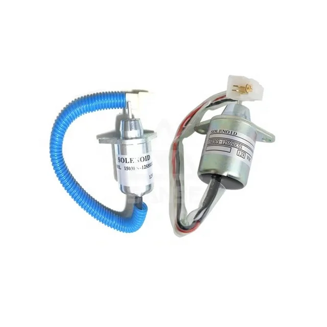 3864274 Shutoff Solenoid 6BT5.9 For Excavator Machinery Parts 24V Stop Solenoid Valve