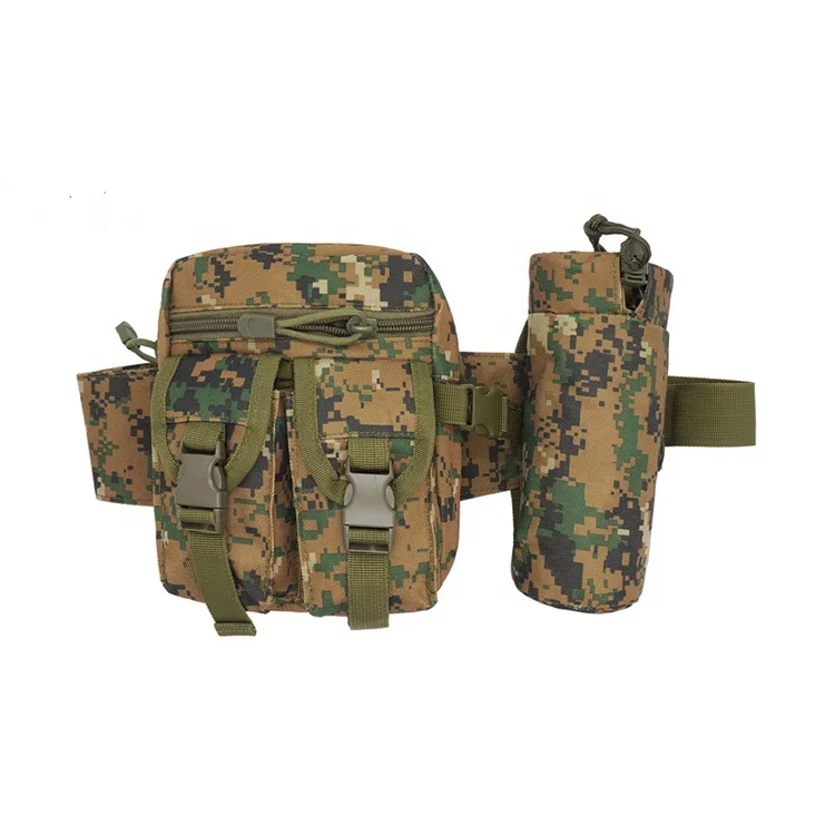 AYPPRO Molle Bag Tactical Waist Pack Pouch With Water Bottle Pocket Holder Waist Pack Bag