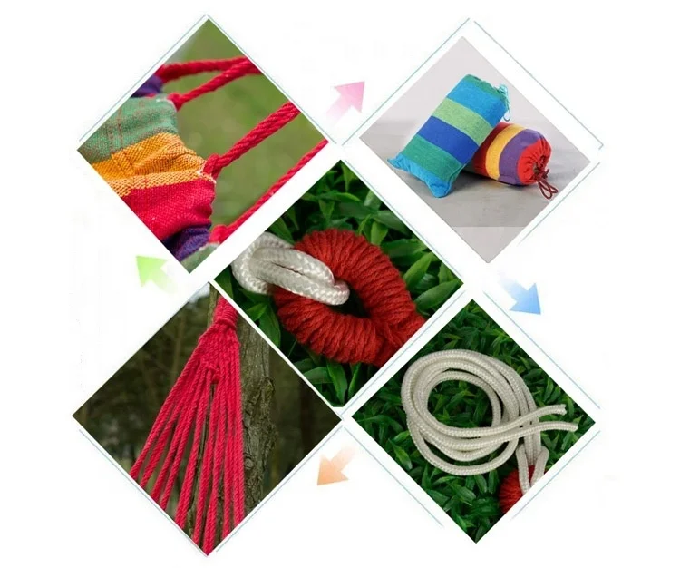 Canvas Hammock Bed Folding Double Hanging Nylon Wholesale Swing Portable Outdoor Camping Hammock