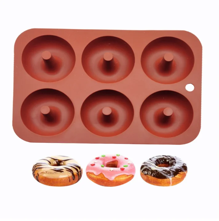 Silicone mold for 6 donuts