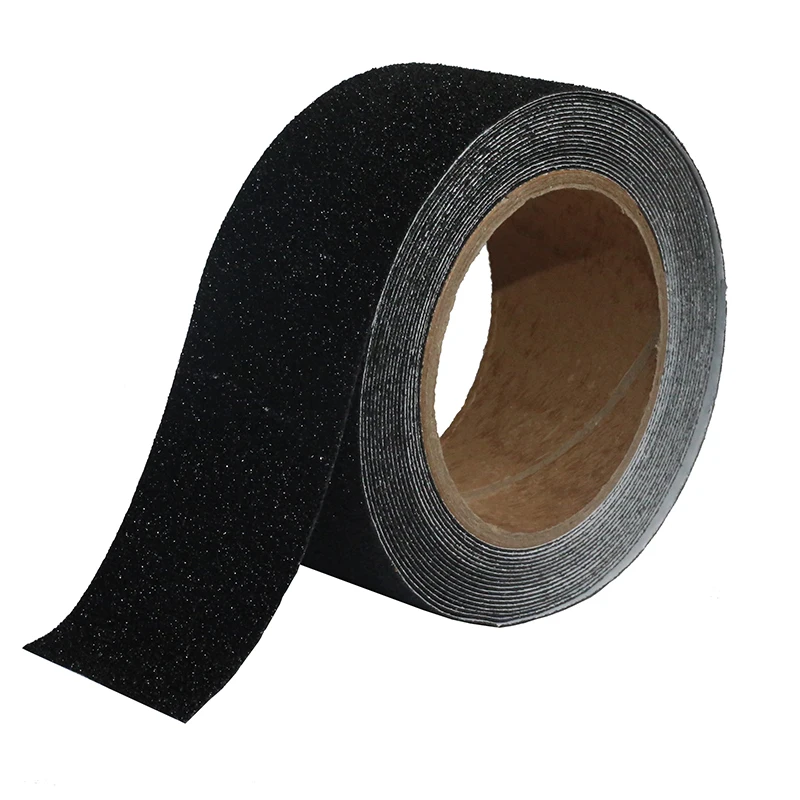 Indoor and outdoor PVC black antislip tape anti slip skid self-adhesive grip tape strip anti slip tape sticker for stairs