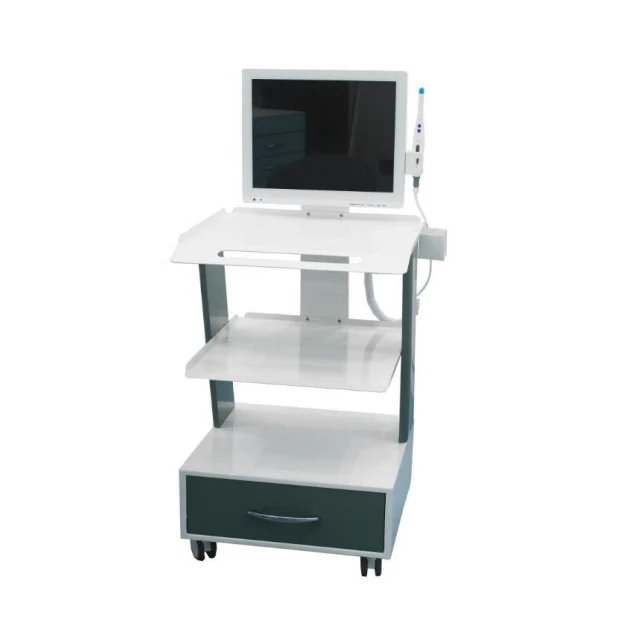 Mobile tool cart with outlet  It can install the oral camera with monitor with dental suction machine