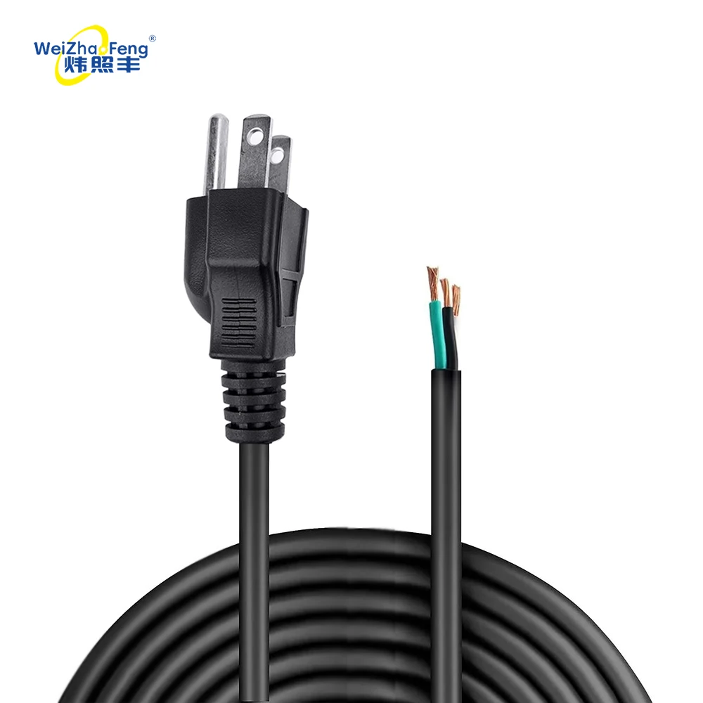 Американский тип знак безопасности IEC 3-контактный Штекер SJT 3C * 18AWG 2 м