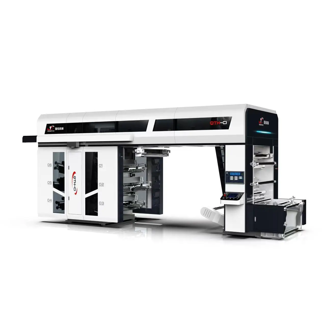 Accurate color registration 6 colors central drum flexo printing machine high speed CI flexo printing press