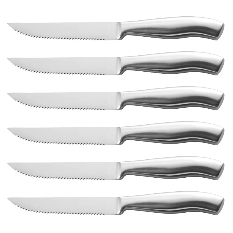 Brand new design 4.5 inch gold silverware set fancy steak knife for restaurant