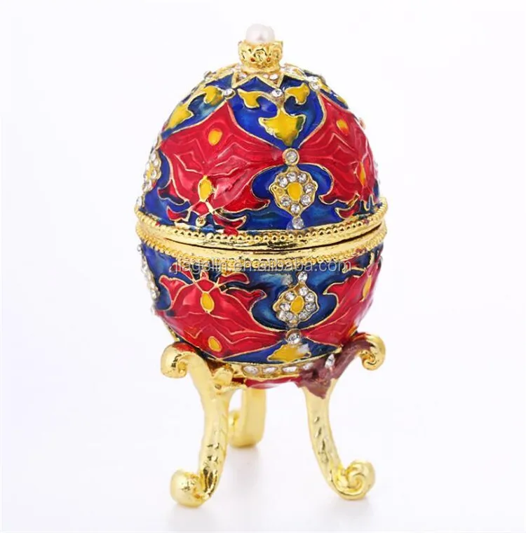  Модная Пасхальная шкатулка в форме яйца Faberge из сплава для свадебного