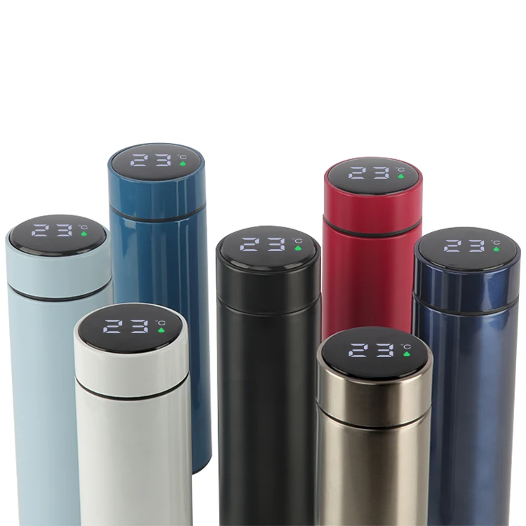 Ailingalaxy smart light water bottle hot and cold reminder custom logo thermos