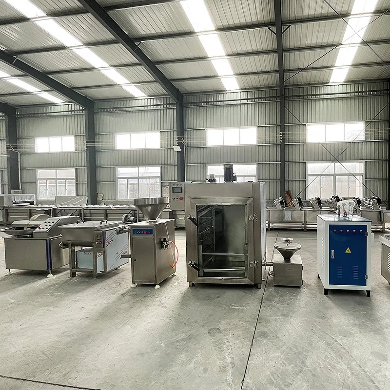 Complete Maquina Embutidora De Chorizo Automatico Smoked Russian Sausage Production Line Make Machine in China