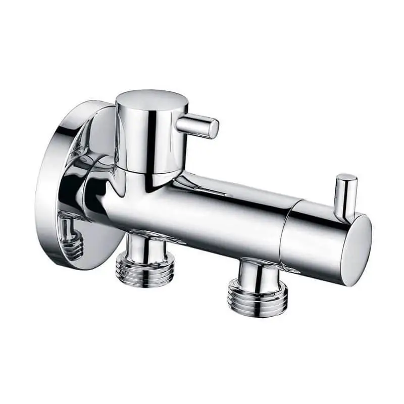 
Double Outlet Brass Angle Valve Kitchen Bathroom Accessories Angle Valves 