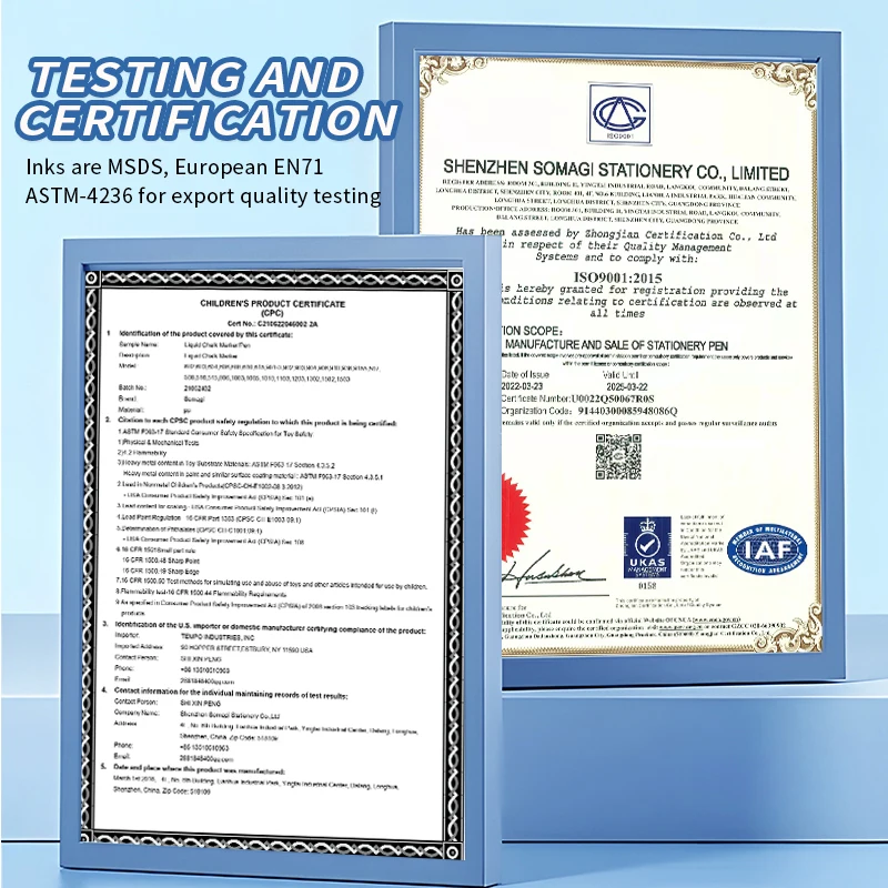 Custom liquid chalk light board pen painting water-soluble erasable blackboard pen for child safety