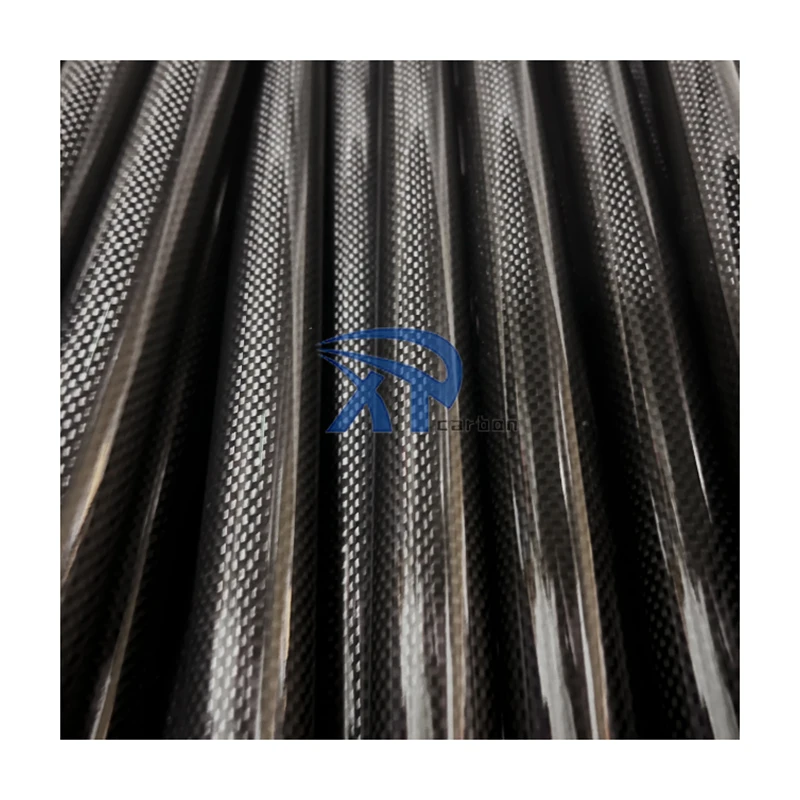 High Strength Fibre tube 30mm For Auto Exhaust Pipe 3K Carbon Fiber Tube