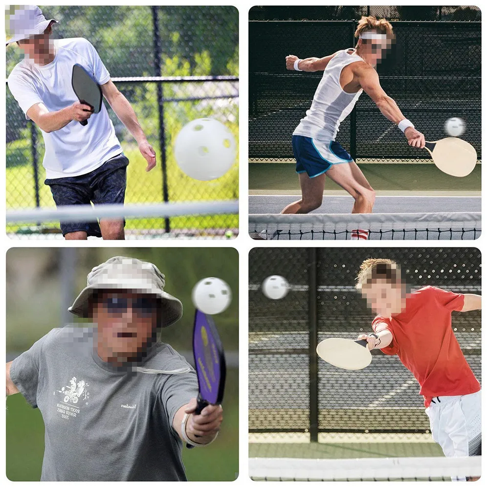 Wholesales multi colors 72mm Bulk Sale Assorted Colors OEM Outdoor Indoor Plastic Mini Pickleball With 26 Holes