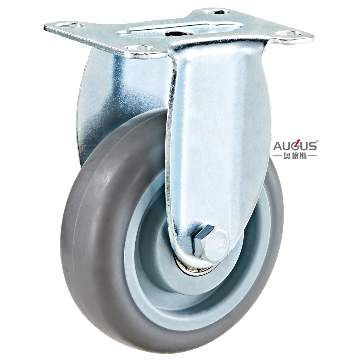 stem locking castor 5 inch  tpr wheel trolley caster wheel medium duty