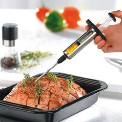 Large 304Stainless Steel Turkey BBQ Quick Meat Needle Sauces Flavor Marinade Injector Syringe